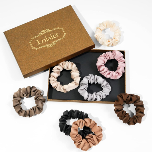 Lolalet Haargummis Seide Scrunchies für Damen