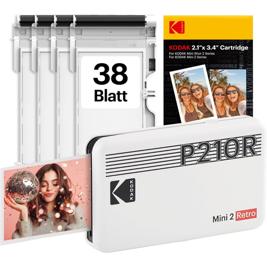 KODAK Mini 2 Retro 5,3 x 8,6 cm tragbarer Fotodrucker